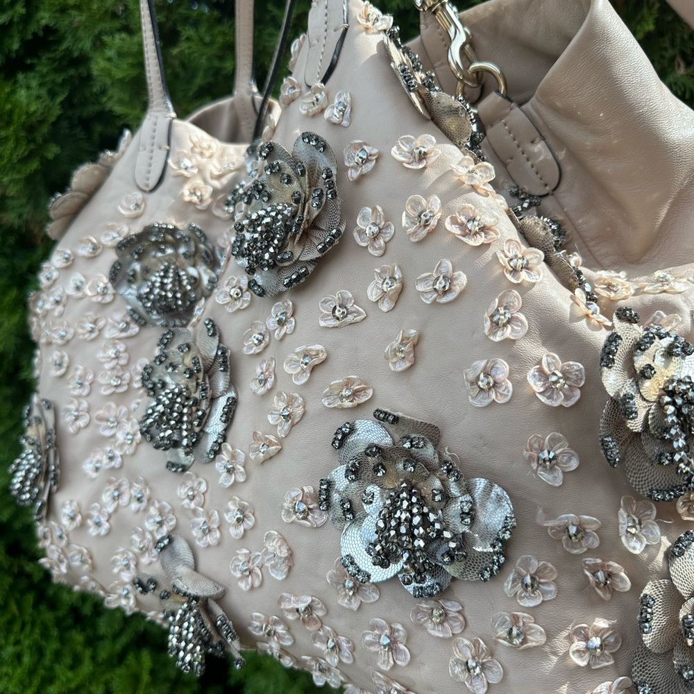 Valentino Metallic Gray Handbag